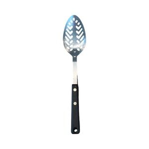Vintage Ekco Forge Slotted Spoon Stainless Steel‎ USA Black Riveted Handle